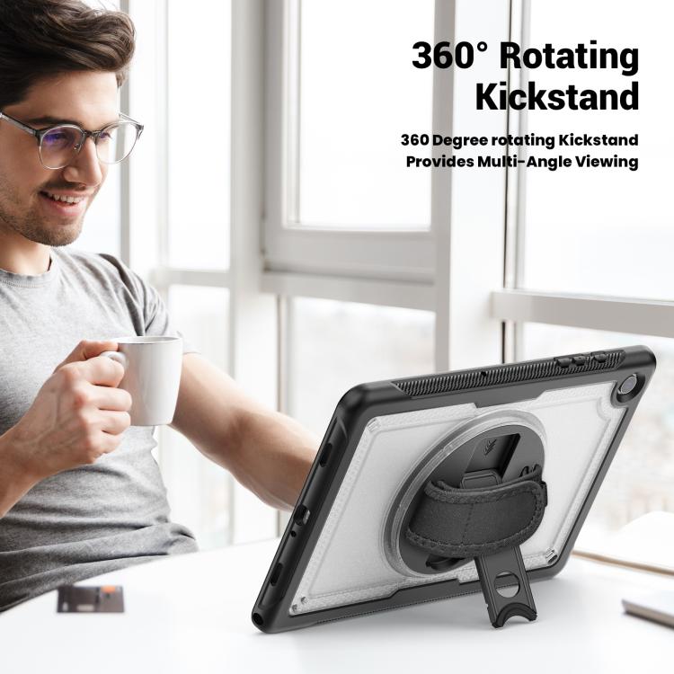 For Samsung Galaxy Tab A11+ / A9+ Honeycomb Hand Grip Turntable Stand Tablet Case