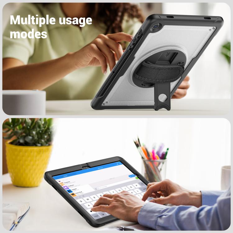 For Samsung Galaxy Tab A11+ / A9+ Honeycomb Hand Grip Turntable Stand Tablet Case
