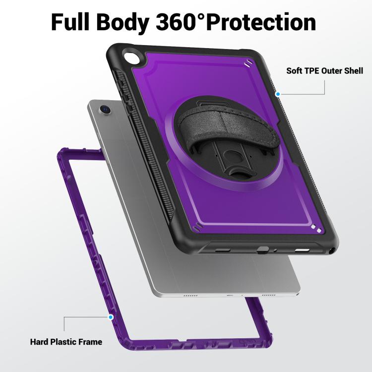 For Samsung Galaxy Tab A11+ / A9+ Honeycomb Hand Grip Turntable Stand Tablet Case