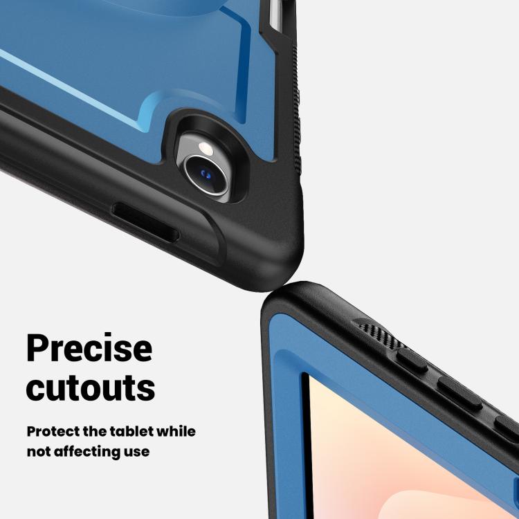 For Samsung Galaxy Tab S10 Lite / S9 FE Honeycomb Hand Grip Turntable Stand Tablet Case