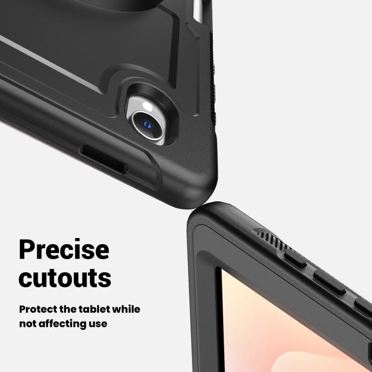 For Samsung Galaxy Tab S10 Lite / S9 FE Honeycomb Hand Grip Turntable Stand Tablet Case