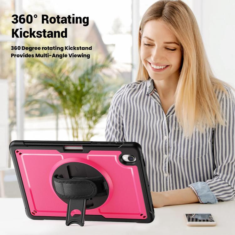 For Samsung Galaxy Tab S10 Lite / S9 FE Honeycomb Hand Grip Turntable Stand Tablet Case