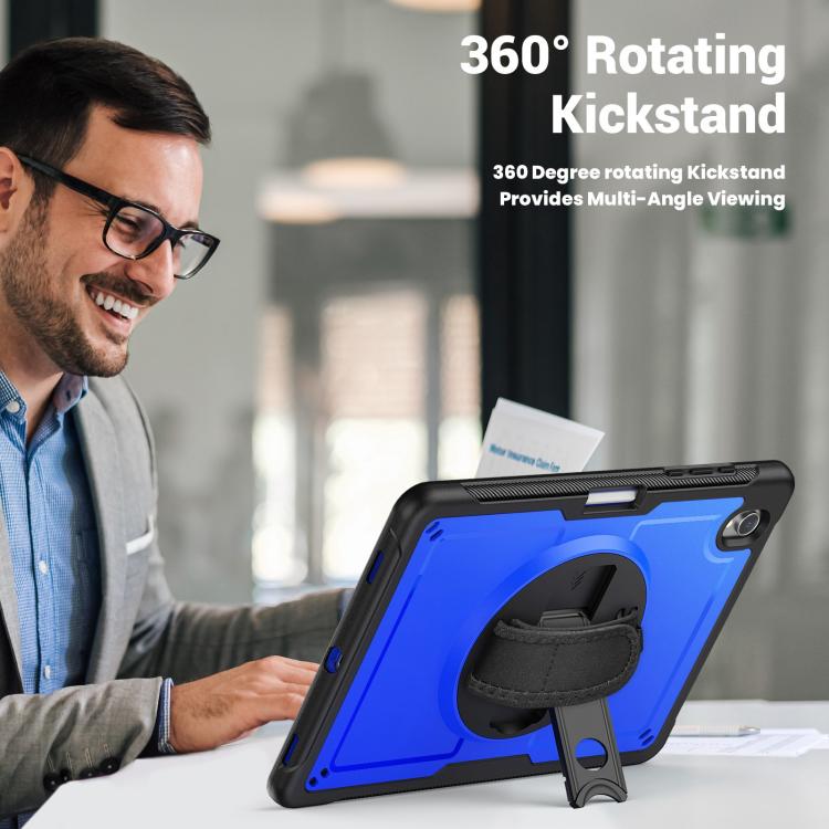 For Samsung Galaxy Tab S10 Lite / S9 FE Honeycomb Hand Grip Turntable Stand Tablet Case