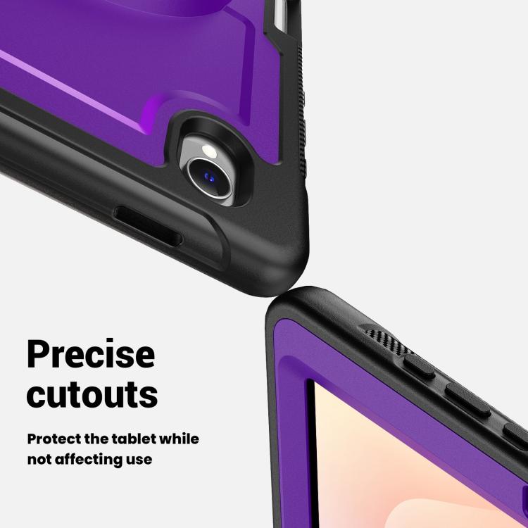 For Samsung Galaxy Tab S10 Lite / S9 FE Honeycomb Hand Grip Turntable Stand Tablet Case