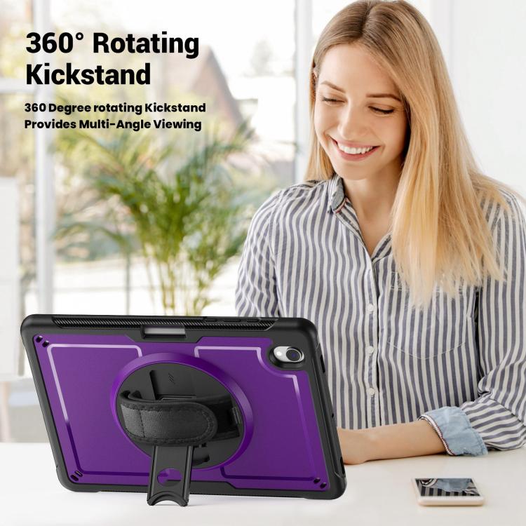 For Samsung Galaxy Tab S10 Lite / S9 FE Honeycomb Hand Grip Turntable Stand Tablet Case