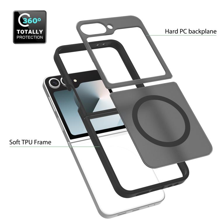 For Samsung Galaxy Z Flip7 FE / Flip6 Skin Feel TPU Hybrid PC MagSafe Phone Case
