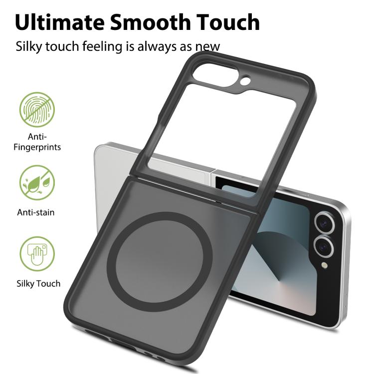 For Samsung Galaxy Z Flip7 FE / Flip6 Skin Feel TPU Hybrid PC MagSafe Phone Case