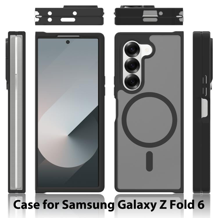 For Samsung Galaxy Z Fold6 Skin Feel TPU Hybrid PC MagSafe Phone Case