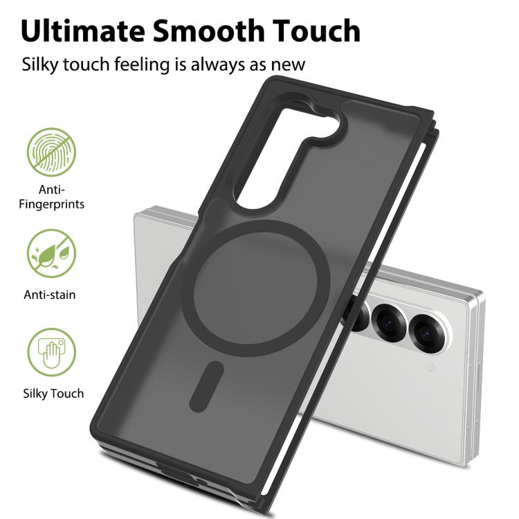 For Samsung Galaxy Z Fold6 Skin Feel TPU Hybrid PC MagSafe Phone Case