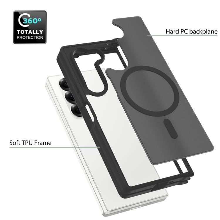 For Samsung Galaxy Z Fold6 Skin Feel TPU Hybrid PC MagSafe Phone Case