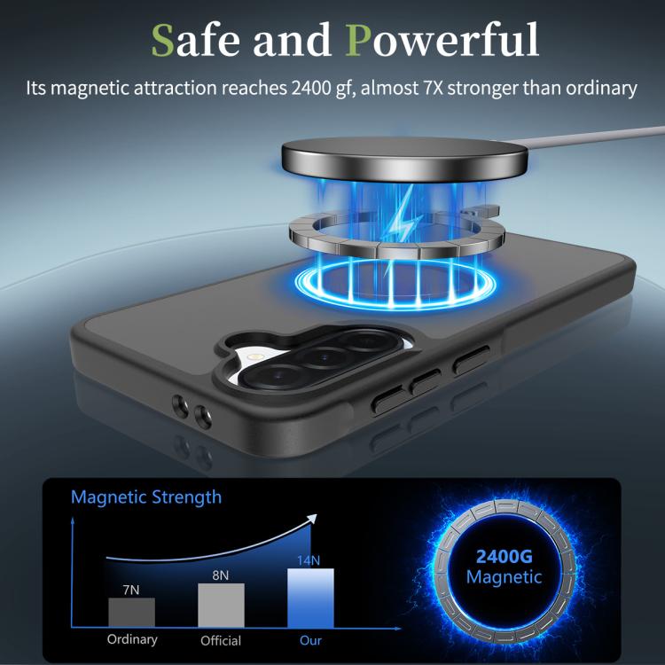 For Samsung Galaxy A37 5G Skin Feel TPU Hybrid PC MagSafe Phone Case