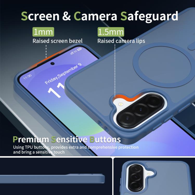 For Samsung Galaxy A37 5G Skin Feel TPU Hybrid PC MagSafe Phone Case