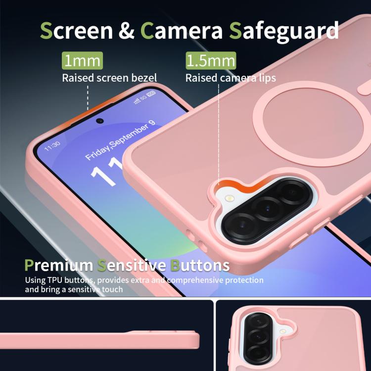 For Samsung Galaxy A37 5G Skin Feel TPU Hybrid PC MagSafe Phone Case
