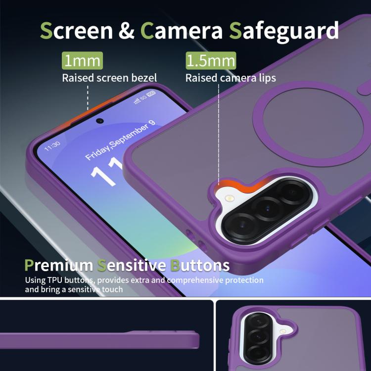 For Samsung Galaxy A37 5G Skin Feel TPU Hybrid PC MagSafe Phone Case
