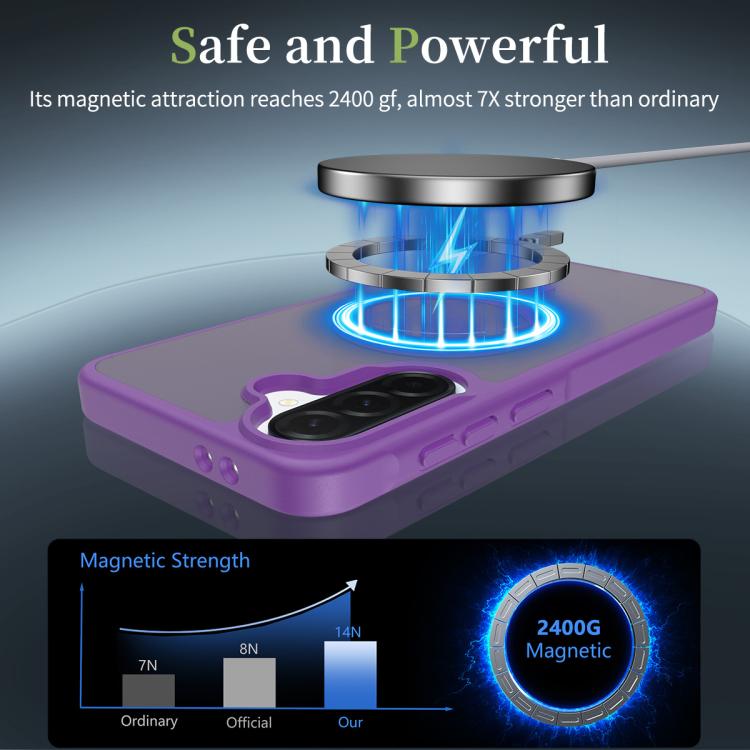 For Samsung Galaxy A37 5G Skin Feel TPU Hybrid PC MagSafe Phone Case