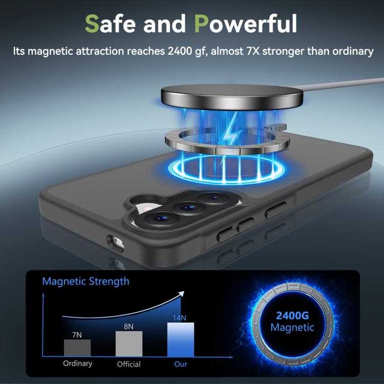 For Samsung Galaxy A57 5G Skin Feel TPU Hybrid PC MagSafe Phone Case