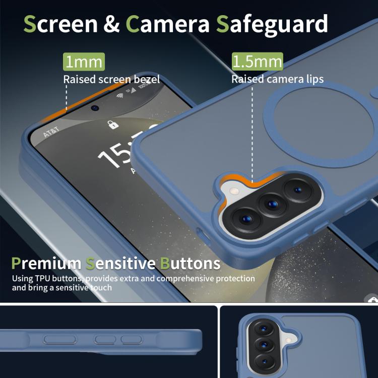 For Samsung Galaxy A57 5G Skin Feel TPU Hybrid PC MagSafe Phone Case