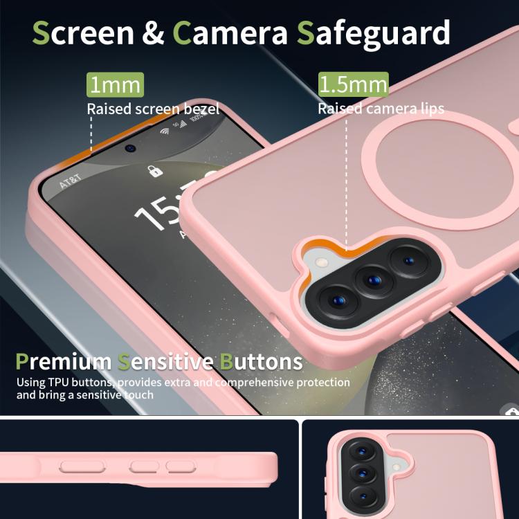 For Samsung Galaxy A57 5G Skin Feel TPU Hybrid PC MagSafe Phone Case