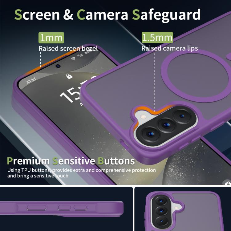 For Samsung Galaxy A57 5G Skin Feel TPU Hybrid PC MagSafe Phone Case