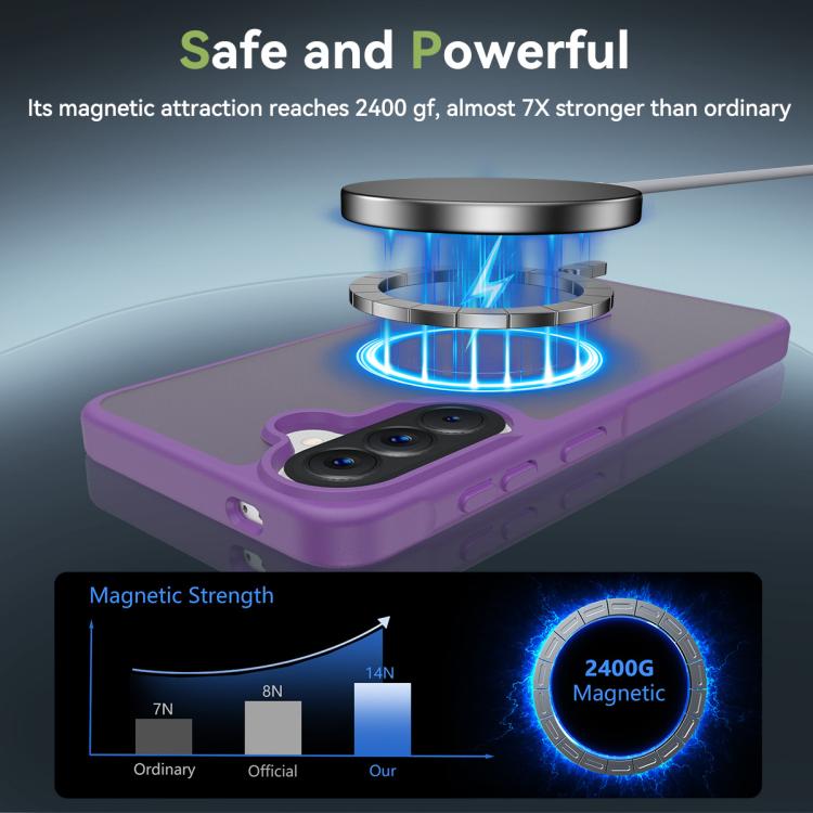 For Samsung Galaxy A57 5G Skin Feel TPU Hybrid PC MagSafe Phone Case