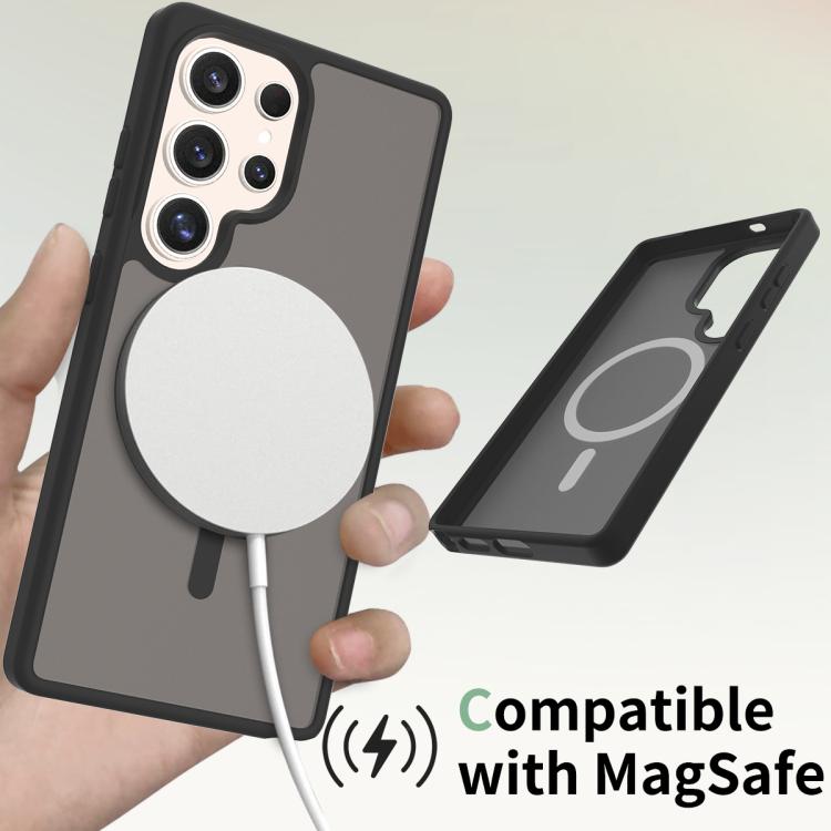 For Samsung Galaxy S25 Ultra 5G Skin Feel TPU Hybrid PC MagSafe Phone Case