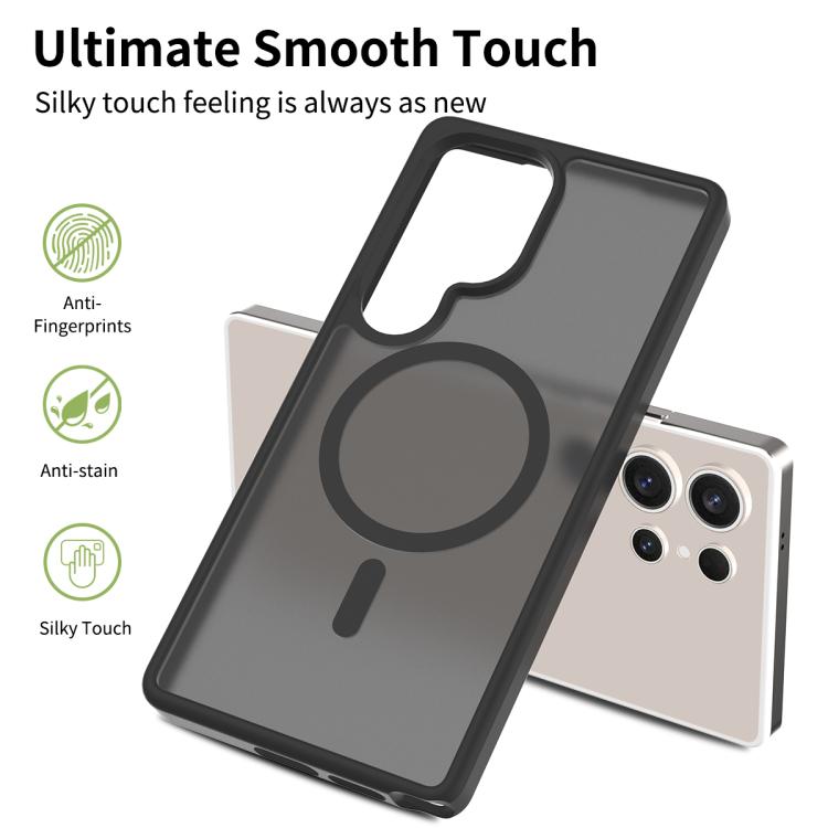 For Samsung Galaxy S25 Ultra 5G Skin Feel TPU Hybrid PC MagSafe Phone Case