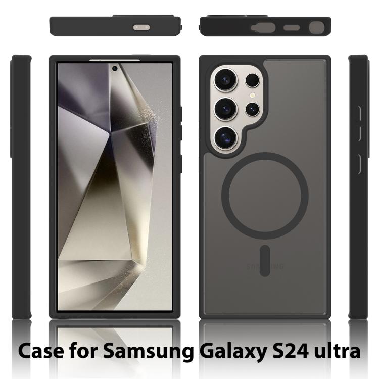 For Samsung Galaxy S24 Ultra 5G Skin Feel TPU Hybrid PC MagSafe Phone Case