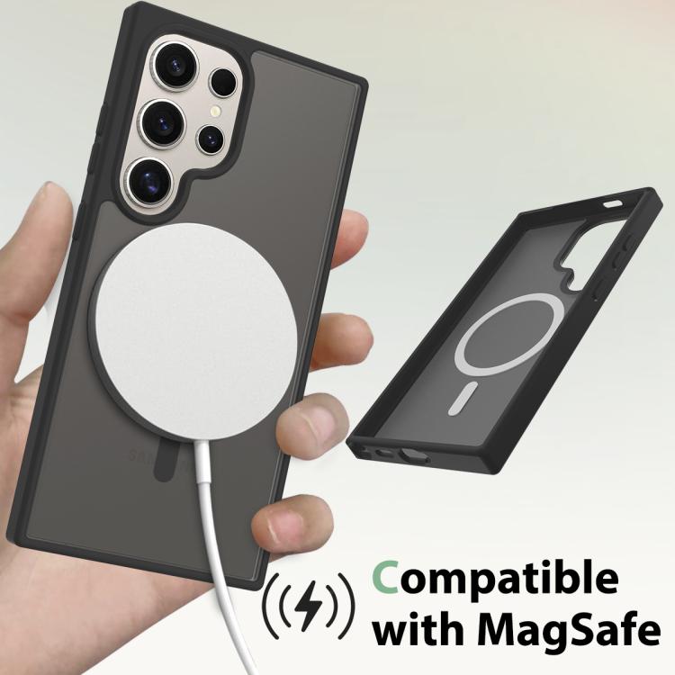 For Samsung Galaxy S24 Ultra 5G Skin Feel TPU Hybrid PC MagSafe Phone Case