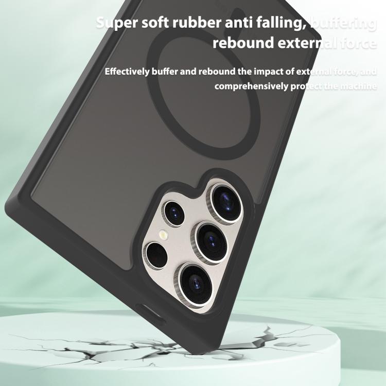 For Samsung Galaxy S24 Ultra 5G Skin Feel TPU Hybrid PC MagSafe Phone Case