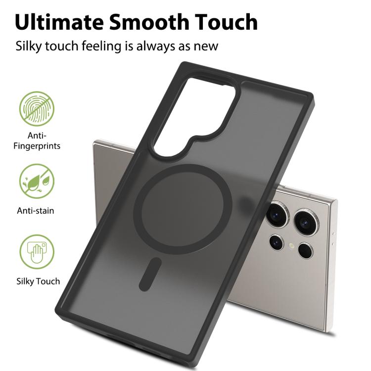 For Samsung Galaxy S24 Ultra 5G Skin Feel TPU Hybrid PC MagSafe Phone Case