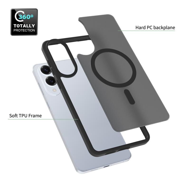 For Samsung Galaxy S25 Edge 5G Skin Feel TPU Hybrid PC MagSafe Phone Case