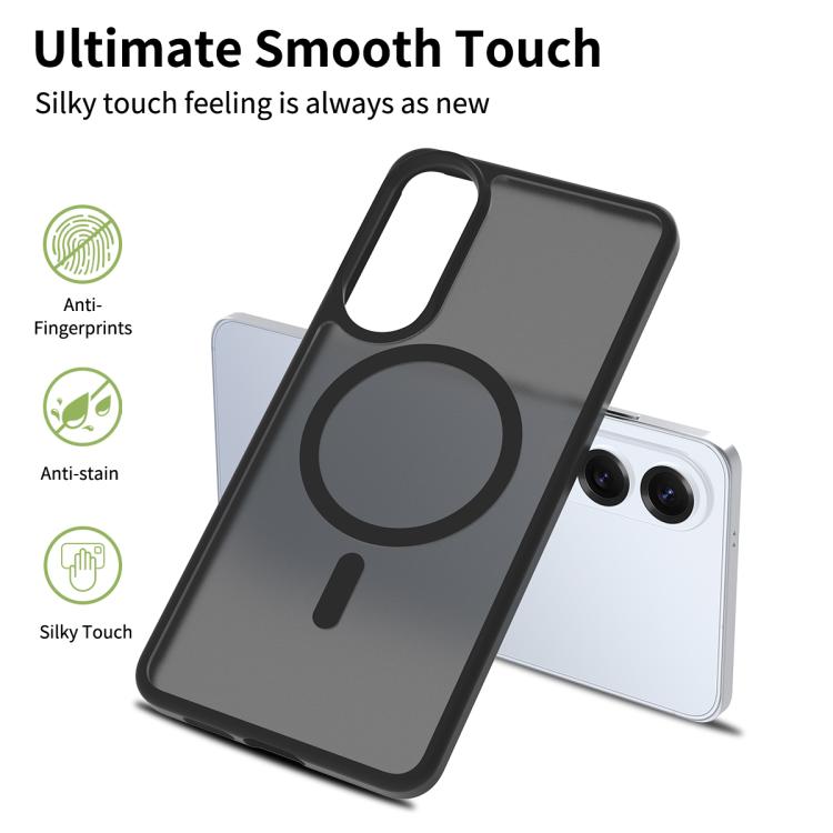 For Samsung Galaxy S25 Edge 5G Skin Feel TPU Hybrid PC MagSafe Phone Case
