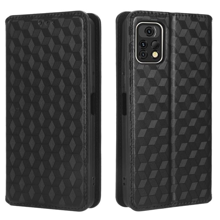 For Umidigi A13 Pro 5G Cubic Grid Texture Flip Leather Phone Case