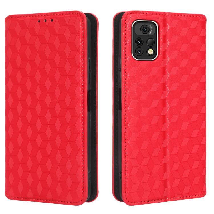 For Umidigi A13 Pro 5G Cubic Grid Texture Flip Leather Phone Case