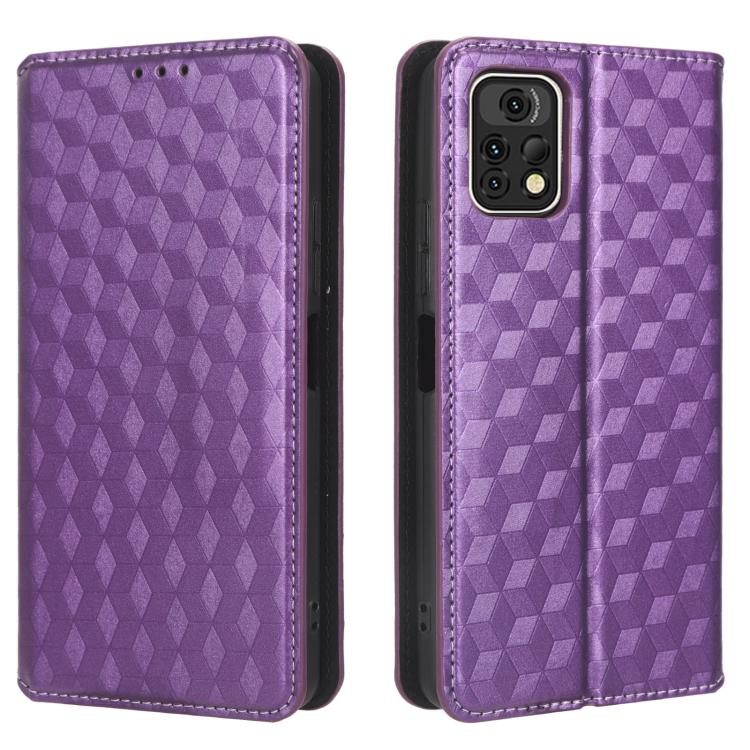 For Umidigi A13 Pro 5G Cubic Grid Texture Flip Leather Phone Case