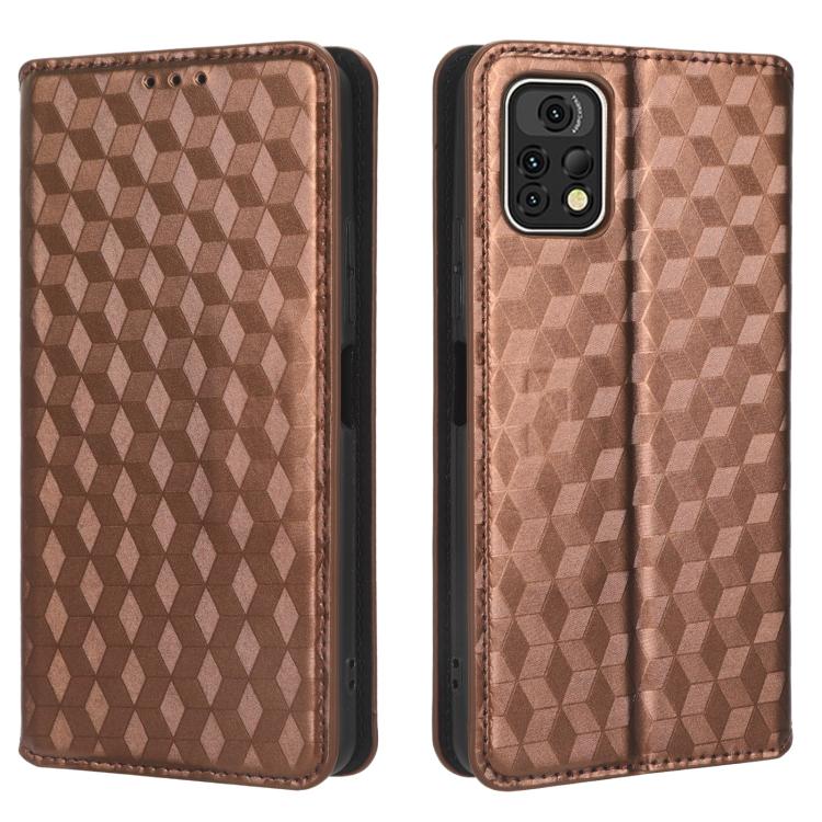 For Umidigi A13 Pro 5G Cubic Grid Texture Flip Leather Phone Case