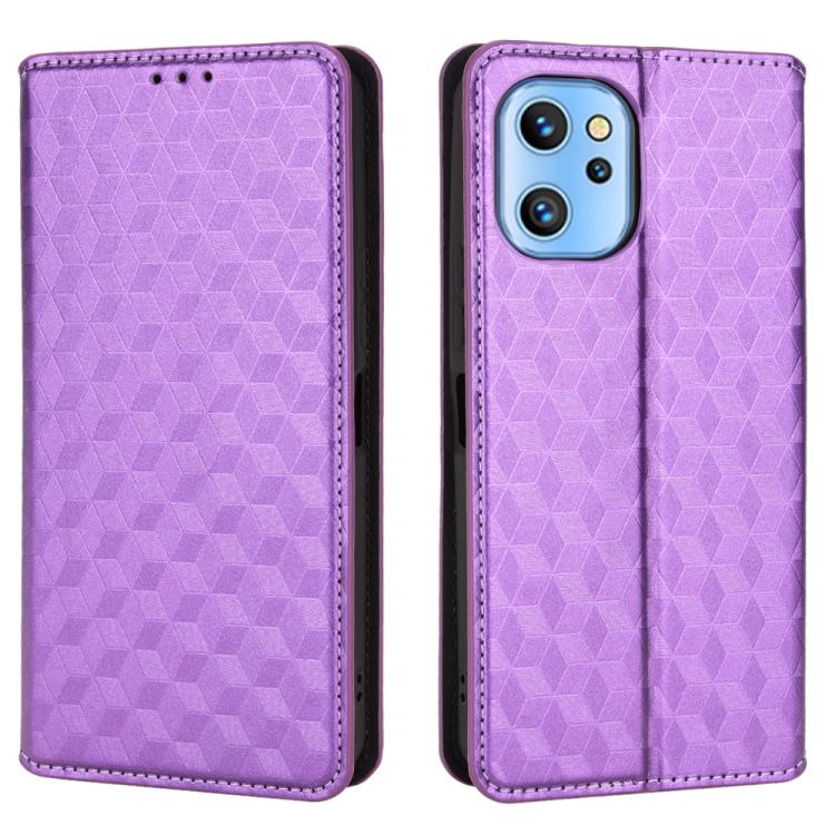 For Umidigi A13 / A13S / A13 Pro Cubic Grid Texture Flip Leather Phone Case