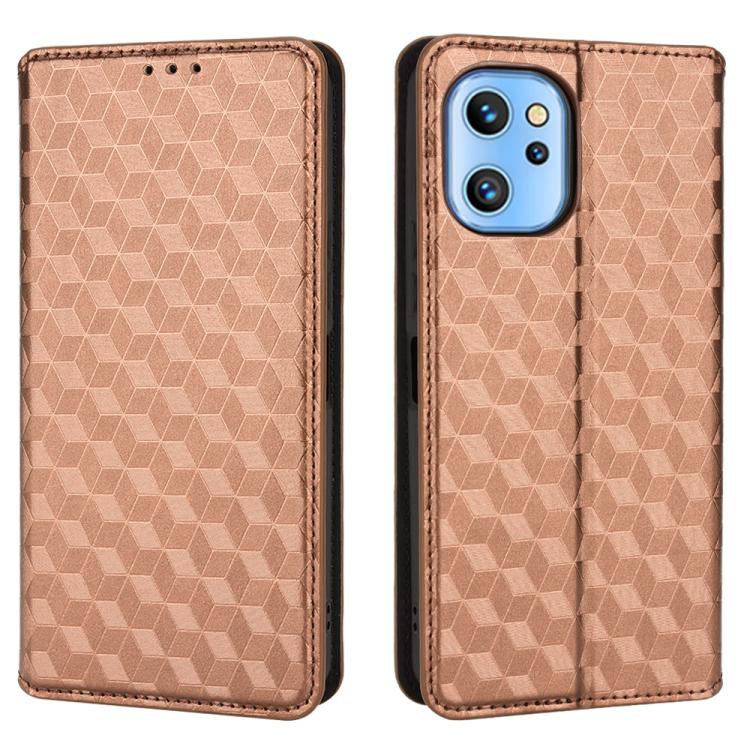 For Umidigi A13 / A13S / A13 Pro Cubic Grid Texture Flip Leather Phone Case