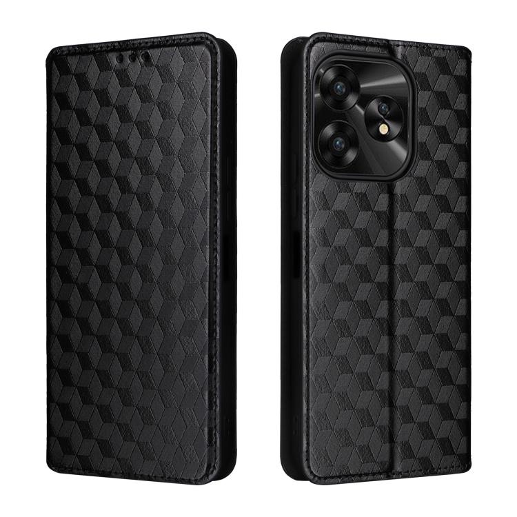 For Umidigi A15 / A15C / A15T Cubic Grid Texture Flip Leather Phone Case