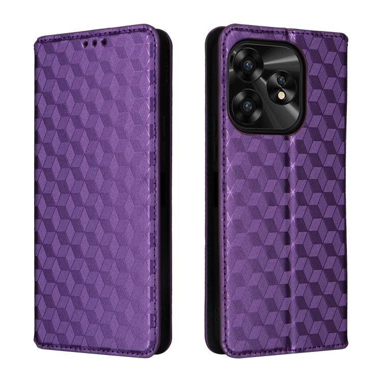 For Umidigi A15 / A15C / A15T Cubic Grid Texture Flip Leather Phone Case