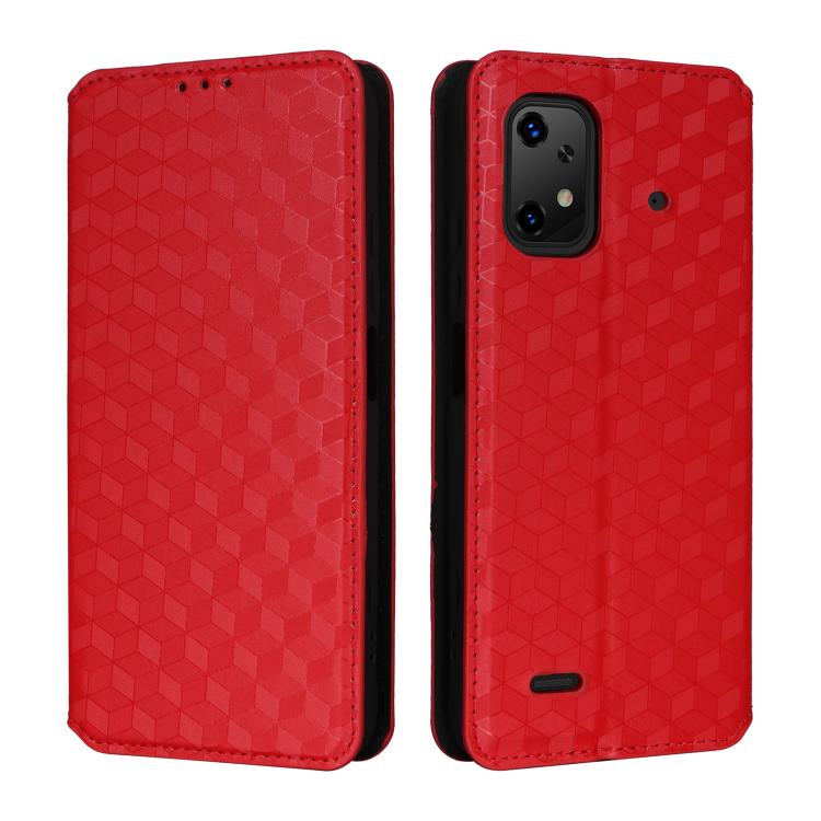 For Umidigi Bison X20 Cubic Grid Texture Flip Leather Phone Case