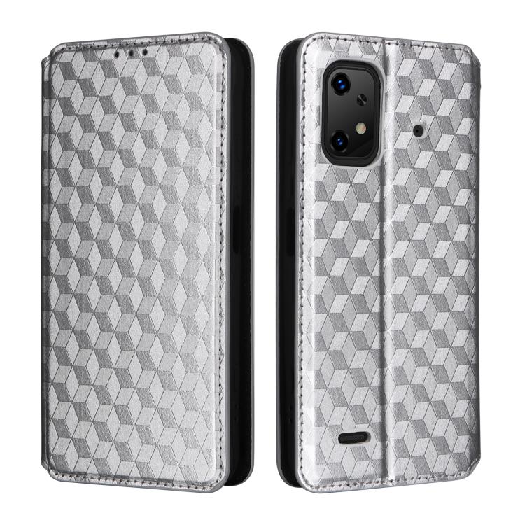 For Umidigi Bison X20 Cubic Grid Texture Flip Leather Phone Case