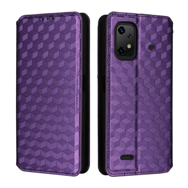 For Umidigi Bison X20 Cubic Grid Texture Flip Leather Phone Case