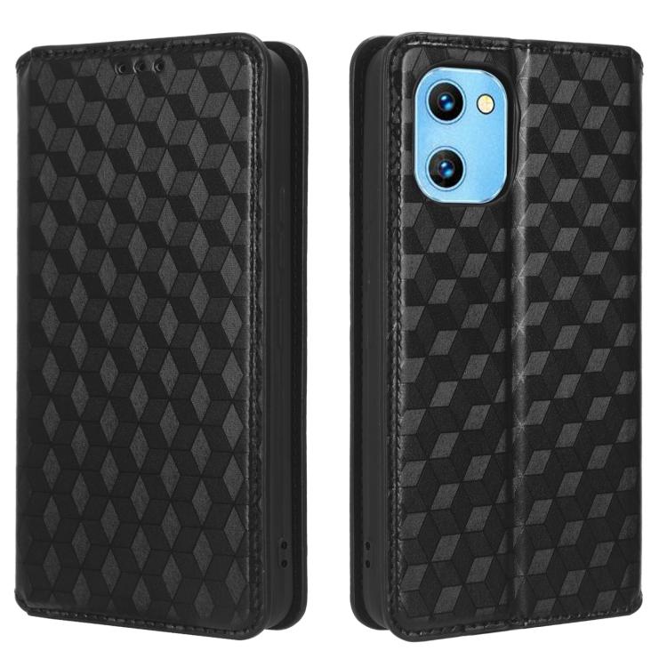 For Umidigi G1 / G1 Max Cubic Grid Texture Flip Leather Phone Case