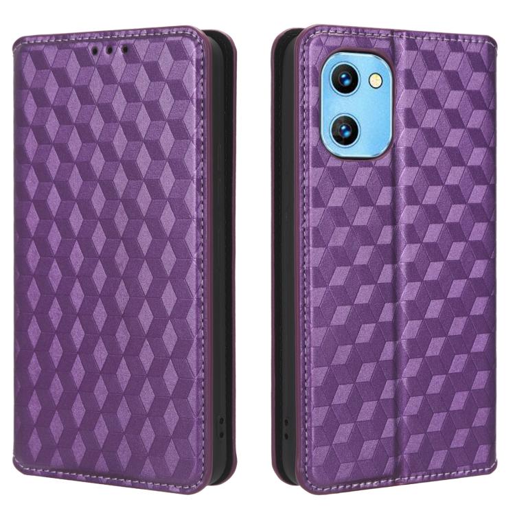 For Umidigi G1 / G1 Max Cubic Grid Texture Flip Leather Phone Case