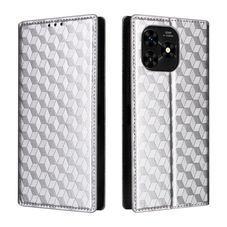 For Umidigi G5 Mecha Cubic Grid Texture Flip Leather Phone Case