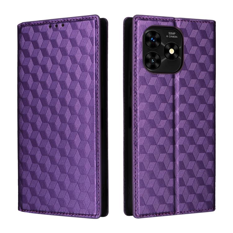 For Umidigi G5 Mecha Cubic Grid Texture Flip Leather Phone Case