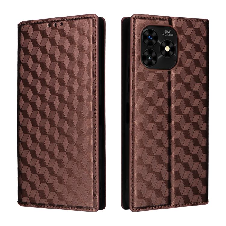 For Umidigi G5 Mecha Cubic Grid Texture Flip Leather Phone Case