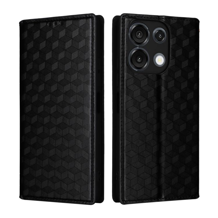 For Umidigi G9 5G Cubic Grid Texture Flip Leather Phone Case