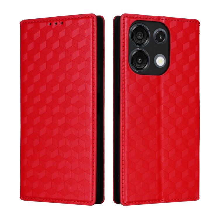 For Umidigi G9 5G Cubic Grid Texture Flip Leather Phone Case
